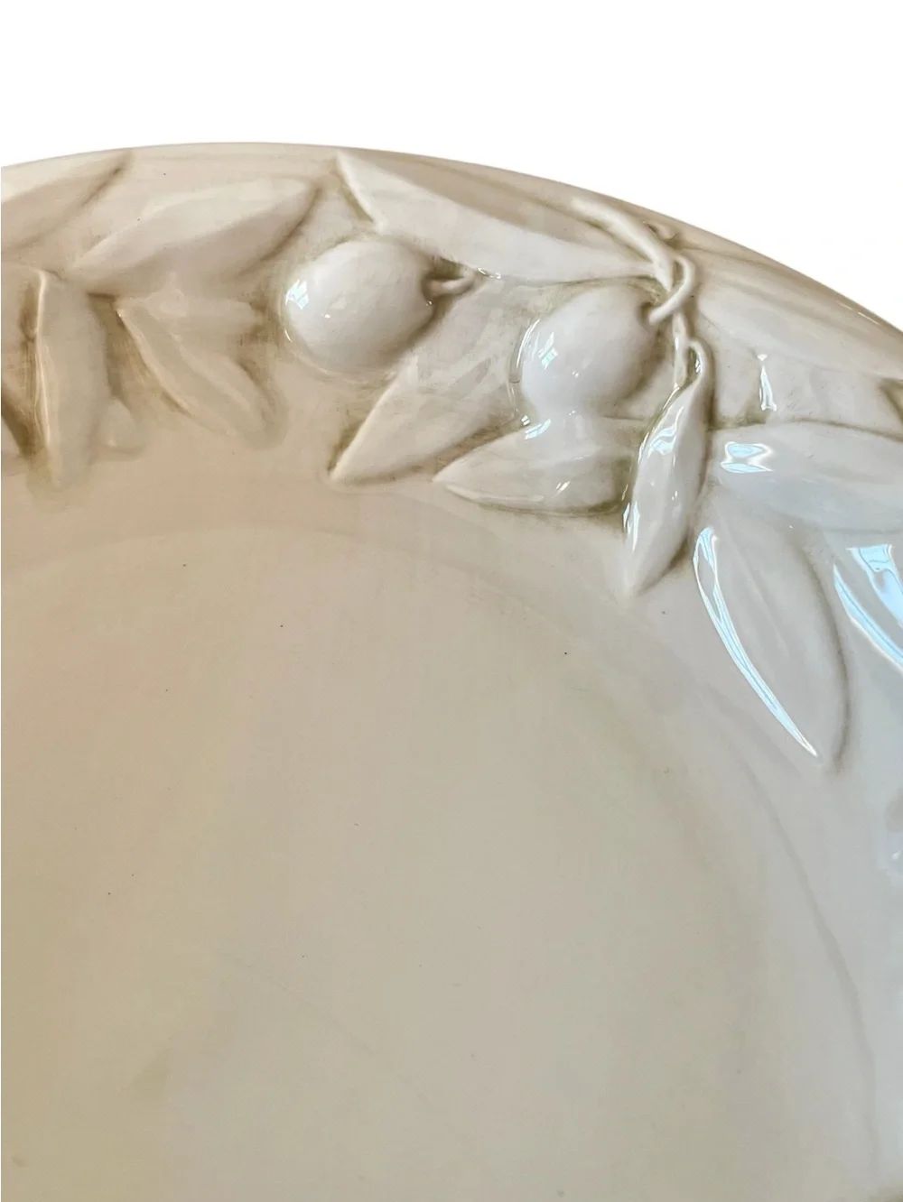 Set of 2 Williams Sonoma “Tuscan Olive” spaghetti plates, made in Italy
